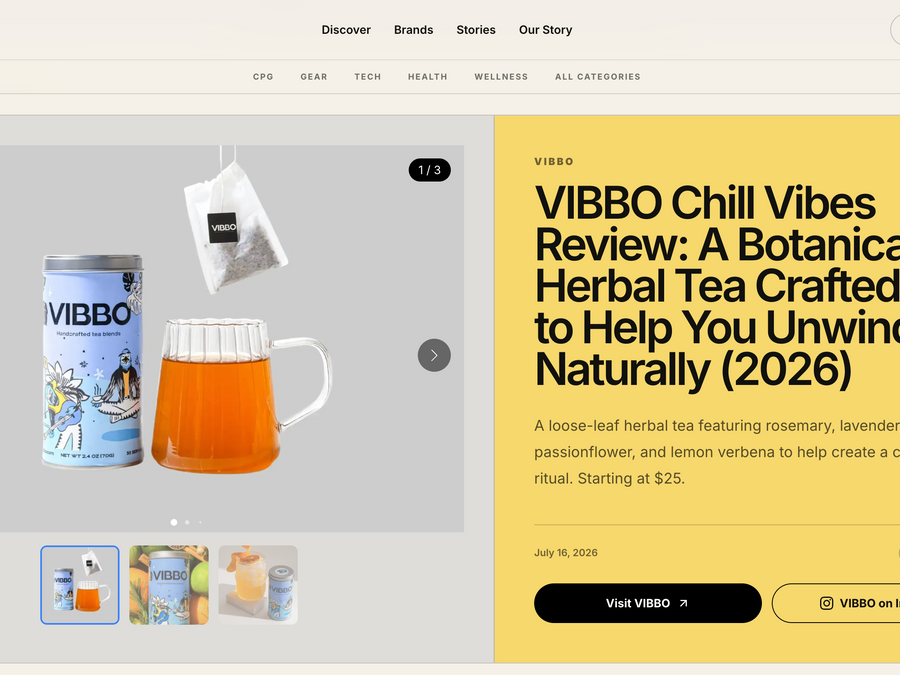 VIBBO got featured on Previewer.co, our Calm blend is stealing the spotlight ✨